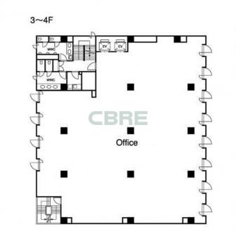 3階〜4階 平面図