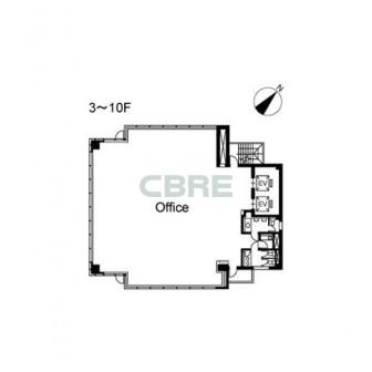 3階〜10階 平面図