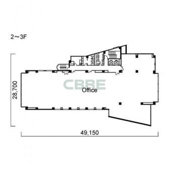 2階〜3階 平面図