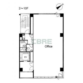 2階〜10階 平面図