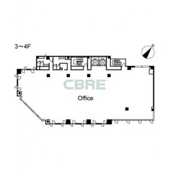 3階〜4階 平面図