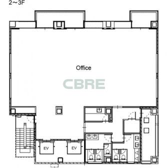 2階〜3階 平面図