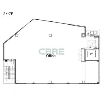 2階〜7階 平面図