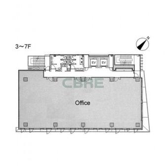 3階〜7階 平面図