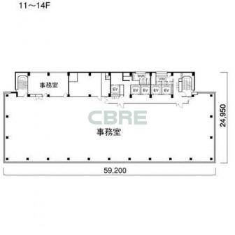11階〜14階 平面図