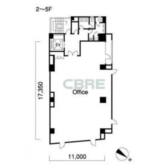 2階〜5階 平面図