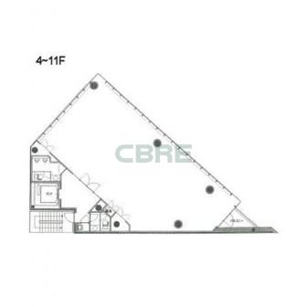 4階〜11階 平面図