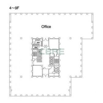 4階〜9階 平面図