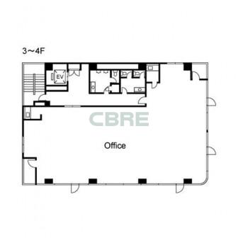 3階〜4階 平面図