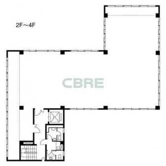 2階〜4階 平面図