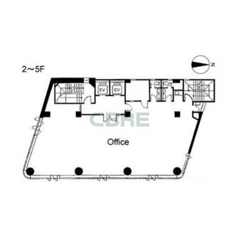 2階〜5階 平面図