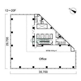 12階〜20階 平面図