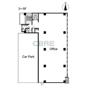 3階〜5階 平面図
