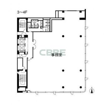 3階〜4階 平面図