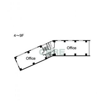 4階〜9階 平面図