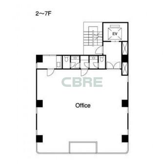 2階〜7階 平面図