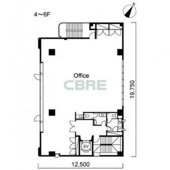 4階〜6階 平面図