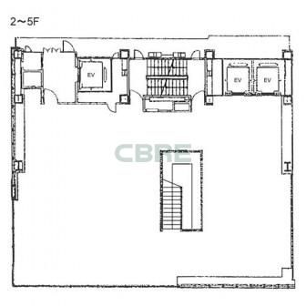 2階〜5階 平面図