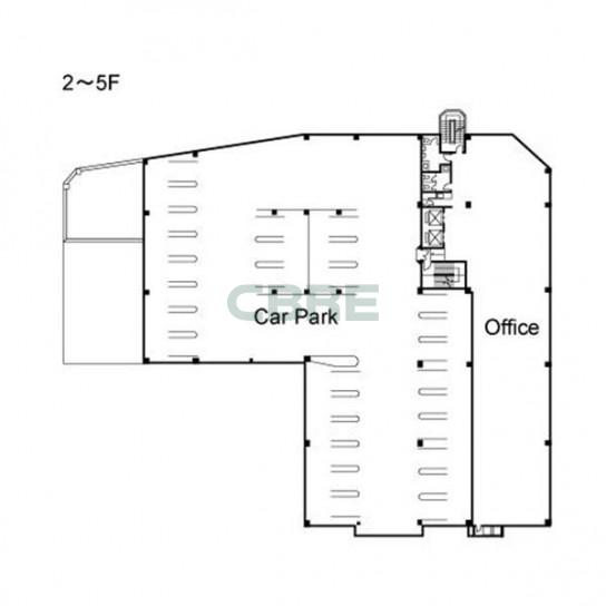 2階〜5階 平面図