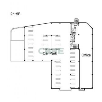 2階〜5階 平面図