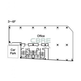 3階〜6階 平面図