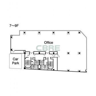 7階〜9階 平面図