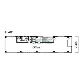 2階〜6階 平面図