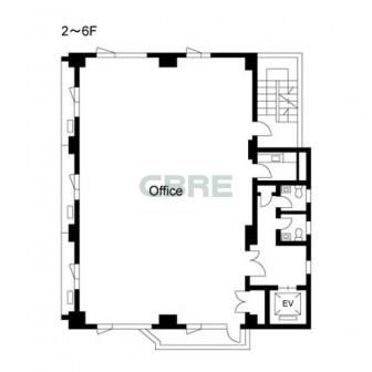 2階〜6階 平面図