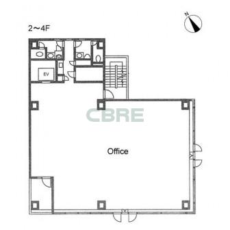 2階〜4階 平面図