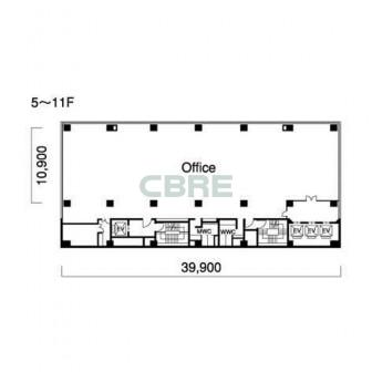 5階〜11階 平面図