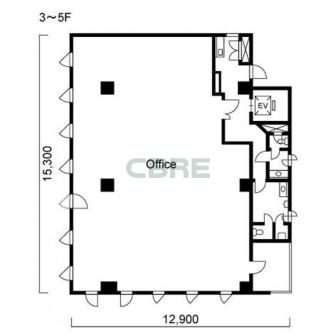 3階〜5階 平面図