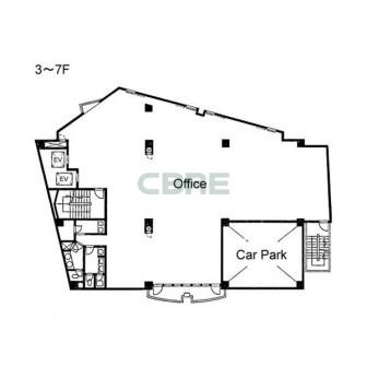 3階〜7階 平面図
