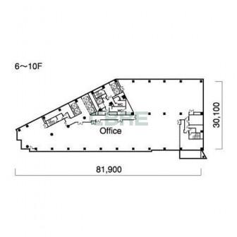 6階〜10階 平面図