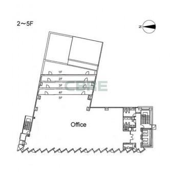 2階〜5階 平面図