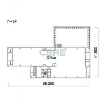 7階〜8階 平面図