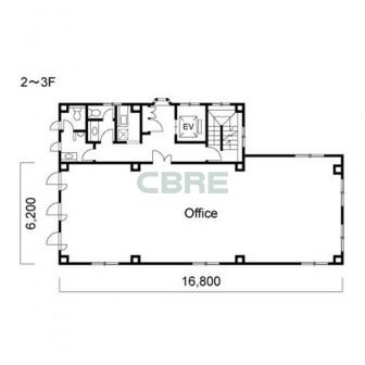 2階〜3階 平面図
