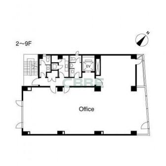 2階〜9階 平面図