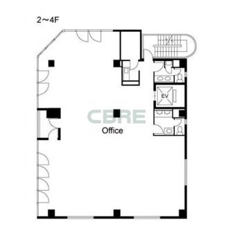 2階〜4階 平面図