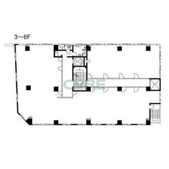 3階〜6階 平面図