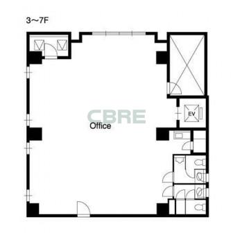 3階〜7階 平面図