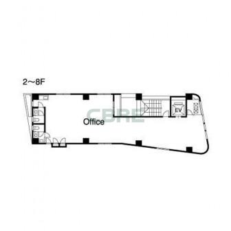 2階〜8階 平面図