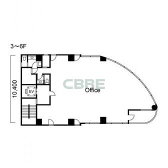 3階〜6階 平面図
