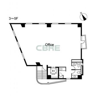 3階〜5階 平面図