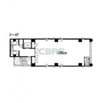 3階〜4階 平面図