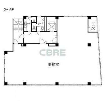 2階〜5階 平面図