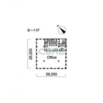 6階〜11階 平面図