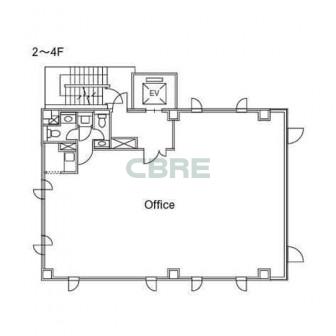 2階〜4階 平面図
