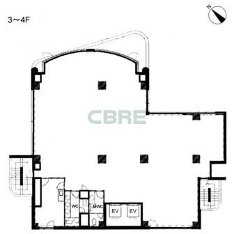 3階〜4階 平面図