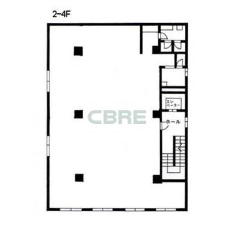 2階〜4階 平面図