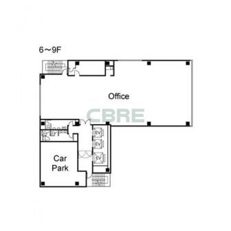 6階〜9階 平面図